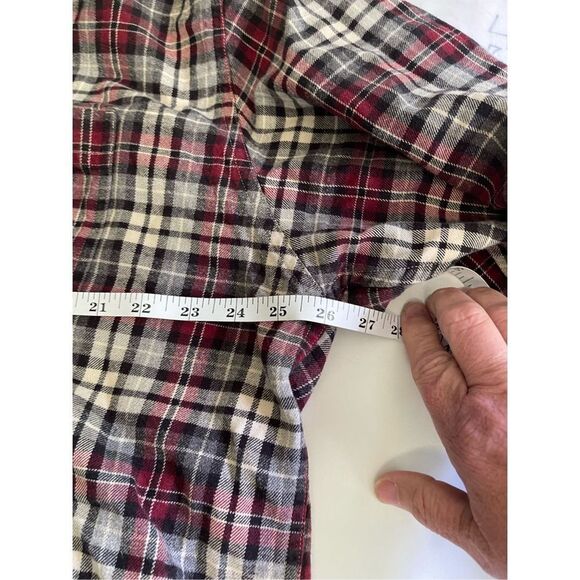 Carhartt Mens Red Plaid Long Sleeve Pocket Western Button Down Shirt XL Tall - Picture 4 of 7